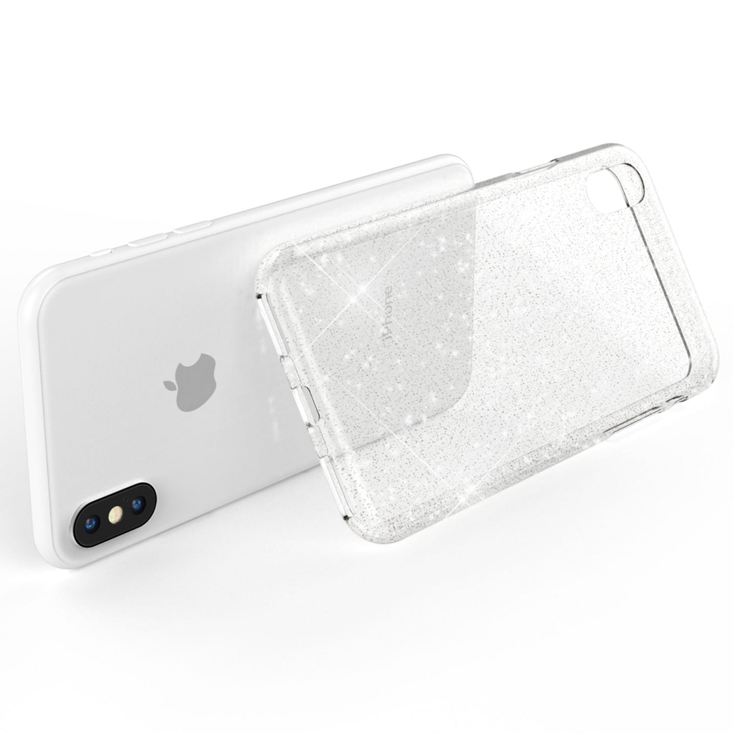 Husă NALIA Dazzlin Glitter - Husă de protecție la modă ultra-subțire din silicon cu particule de sclipici pentru iPhone XS Max