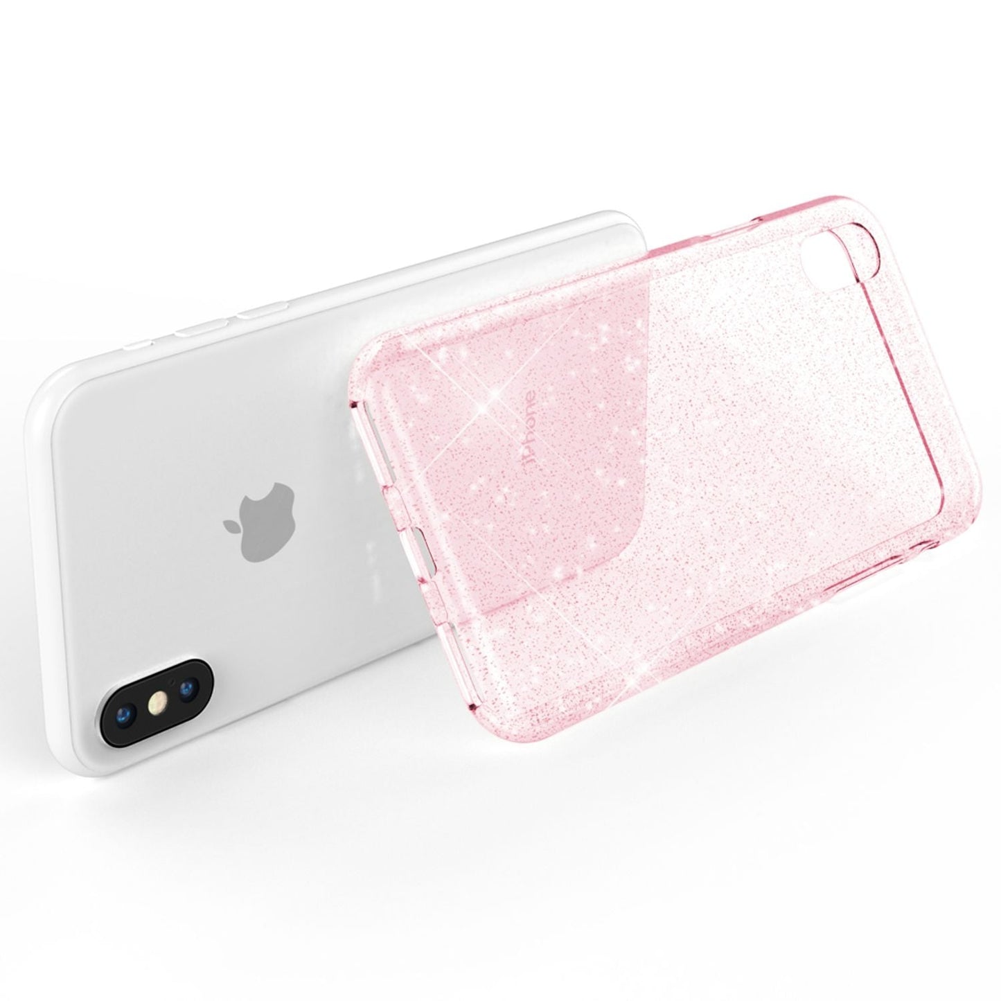 Husă NALIA Dazzlin Glitter - Husă de protecție la modă ultra-subțire din silicon cu particule de sclipici pentru iPhone XS Max
