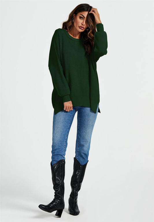 Oversized Jumper Top In Green