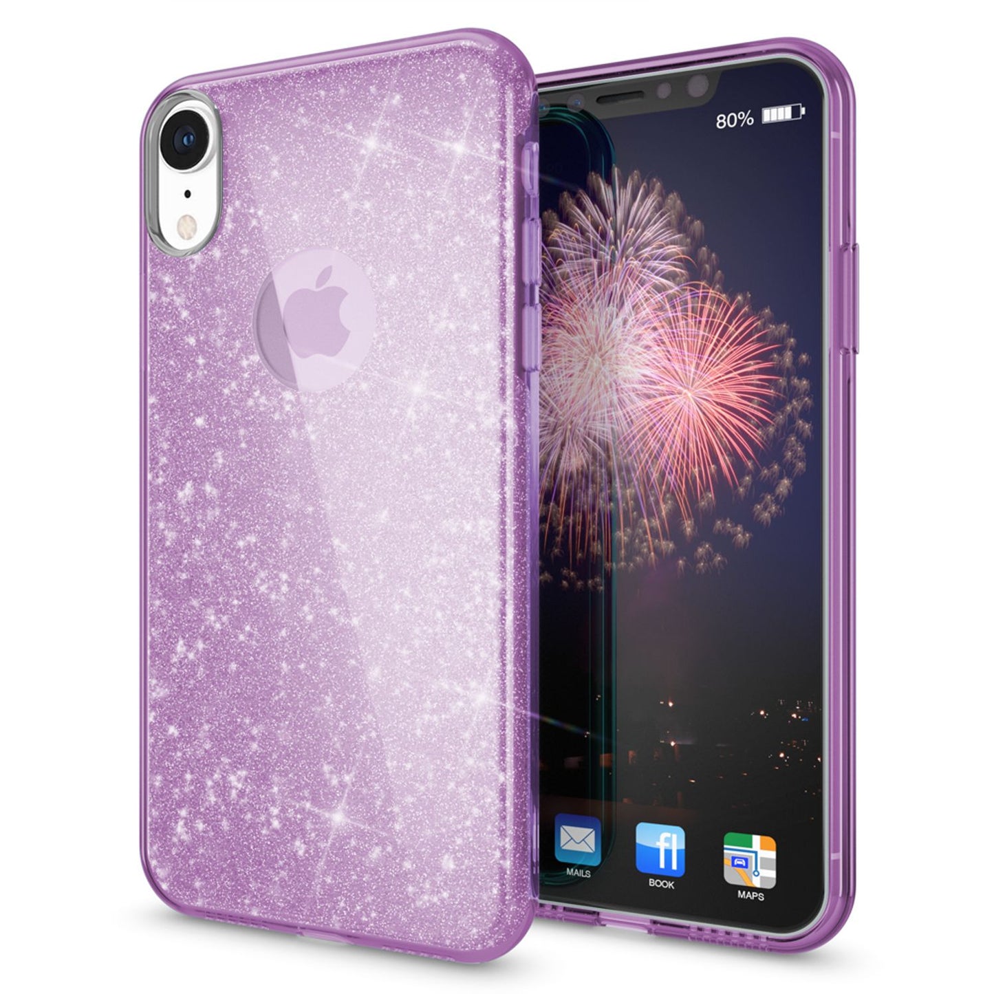 NALIA Hülle IPhone XR Glitzer Ultra-Slim Silikon-Case Back-Cover - Kapazität 0,7 mm Größe 144 x 70 mm
