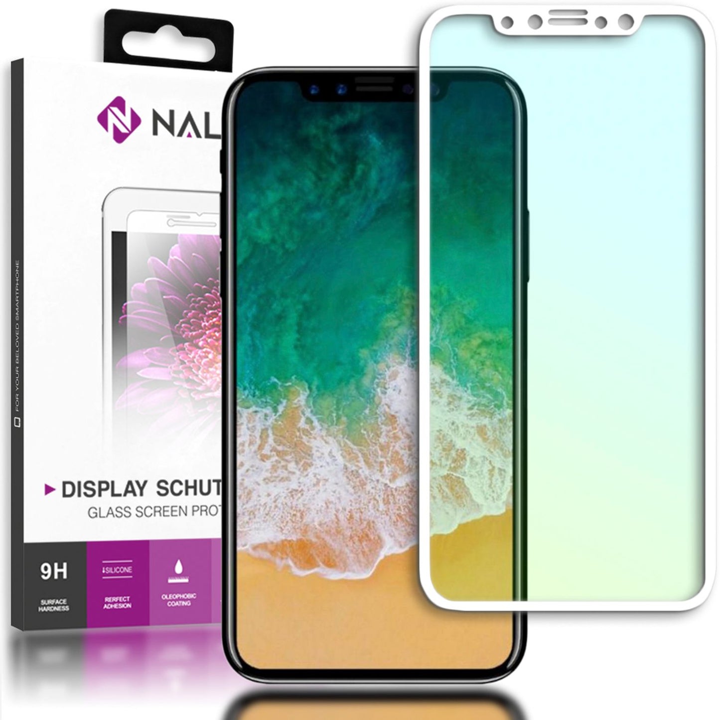 NALIA Schutzglas für iPhone 11 Pro / iPhone X XS, Full Display Screen Schutz