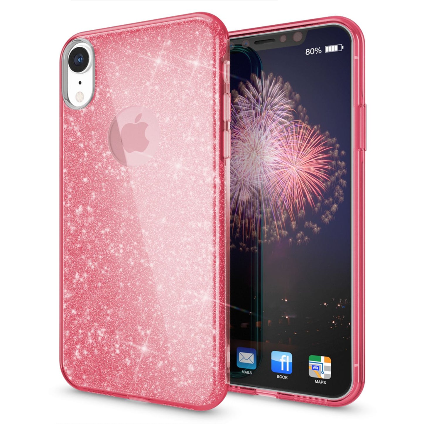 NALIA Hülle IPhone XR Glitzer Ultra-Slim Silikon-Case Back-Cover - Kapazität 0,7 mm Größe 144 x 70 mm