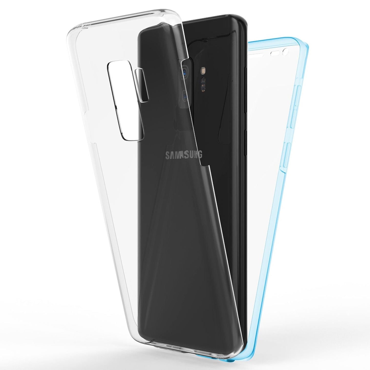 NALIA 360 Grad Handy Hülle für Samsung Galaxy S9 Plus, Full Cover Rundum Case