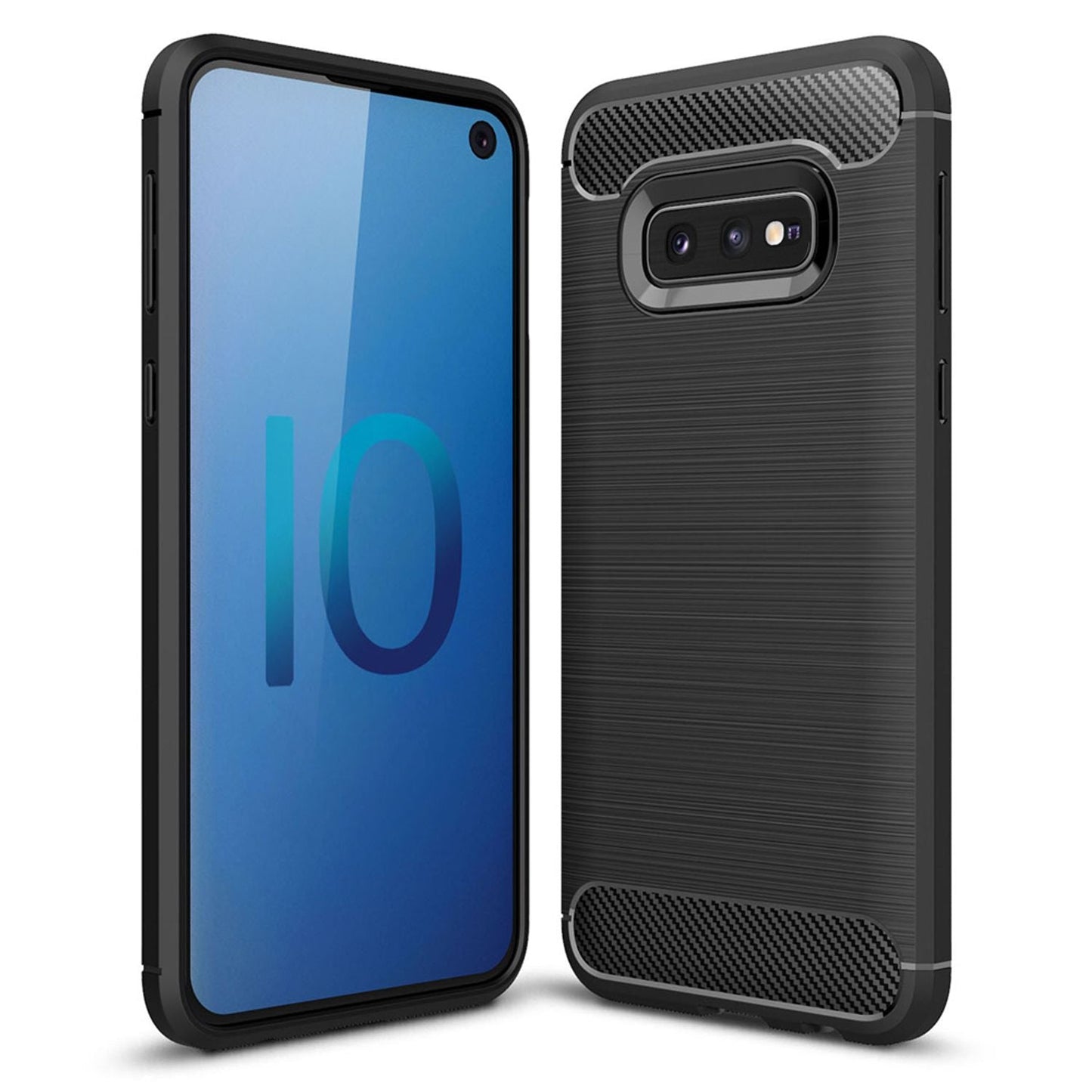 NALIA Handyhülle für Samsung Galaxy S10e Hülle, Karbon Stylische Handyhülle