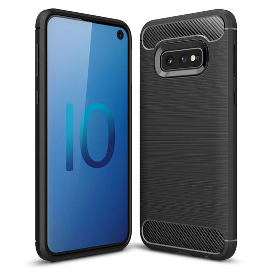 NALIA Handyhülle für Samsung Galaxy S10e Hülle, Karbon Stylische Handyhülle