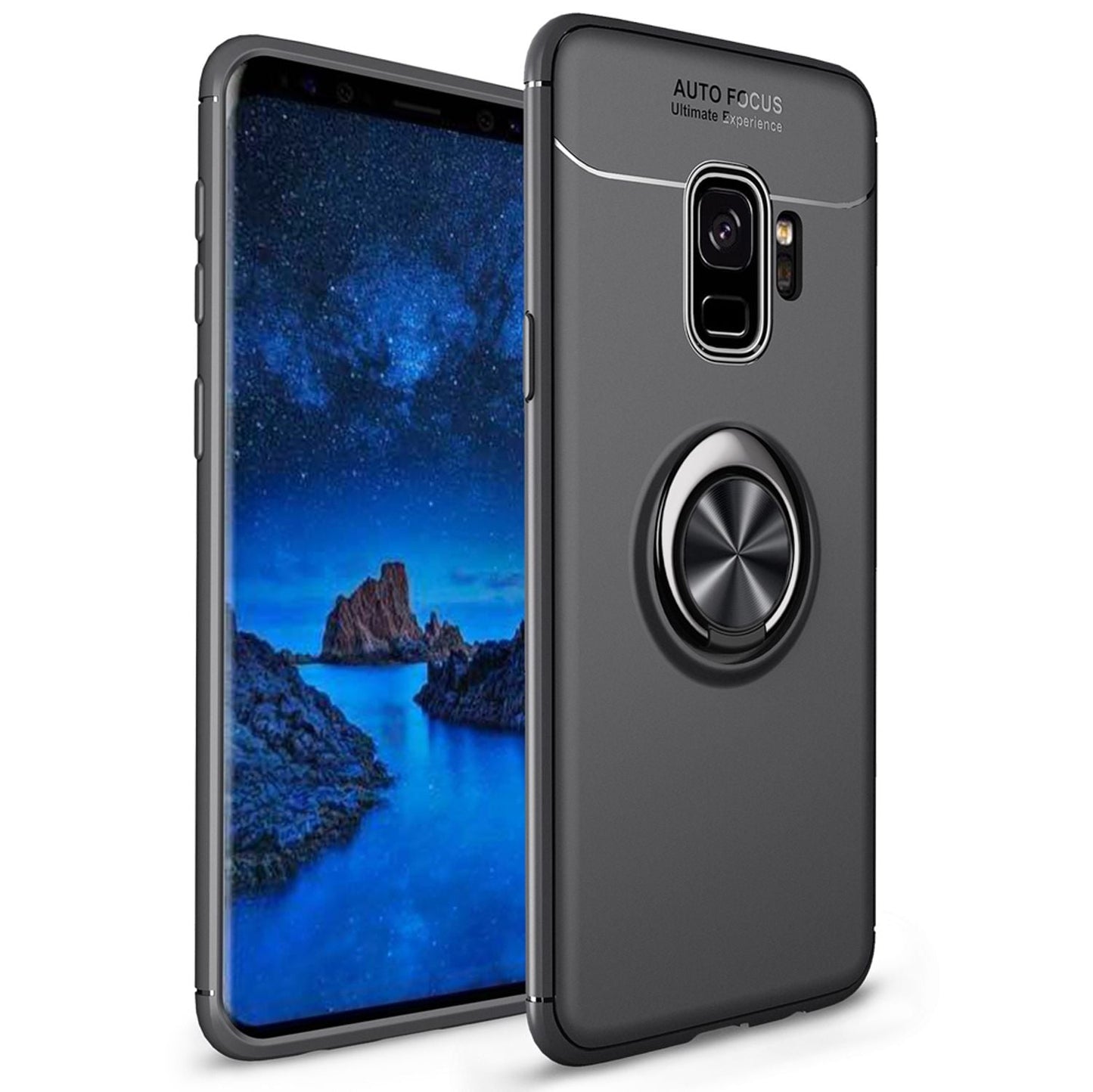 NALIA Ring Hülle für Samsung Galaxy S9, Schutz Cover Magnet Silikon Handy Case