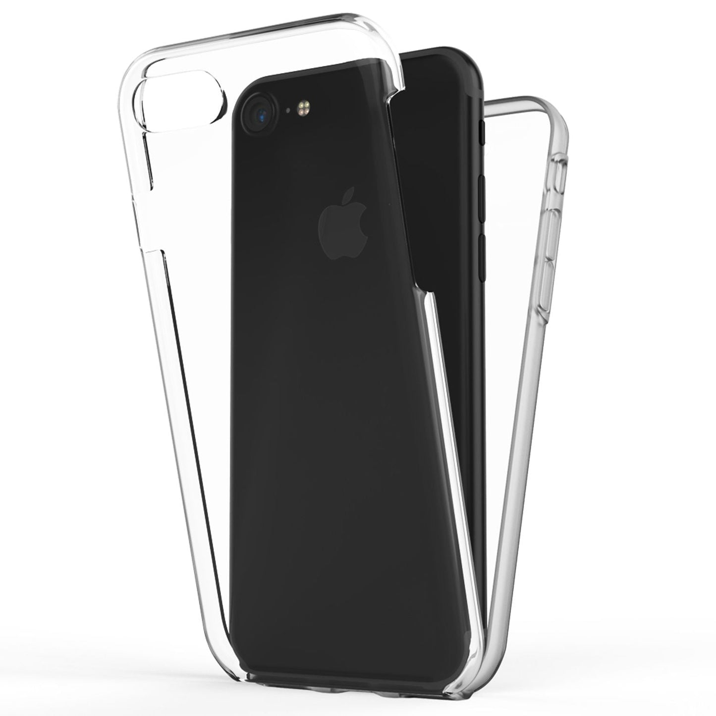 NALIA 360° Handy Hülle für iPhone SE 2022 / SE 2020 / 8 / 7, Case Cover Schutz