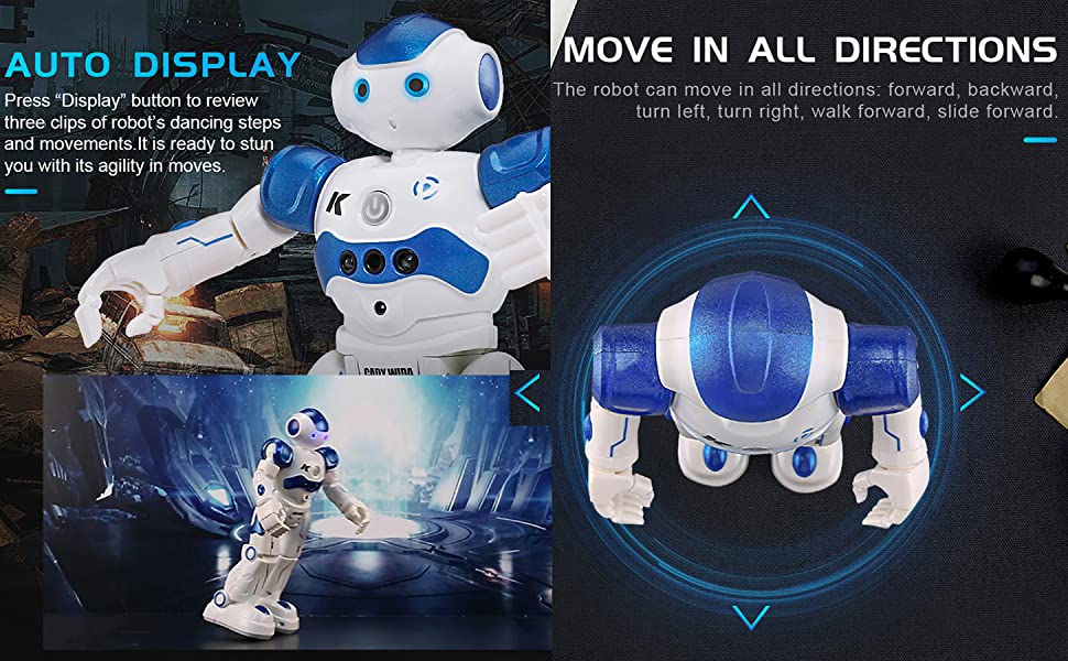 RC Robot Toy Kids Intelligence Gesture Sensing Remote Control Robots Program for Kids Aged 3 4 5 6 7 Boys Girls Birthday Gift