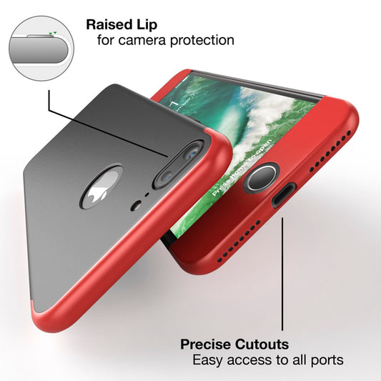 NALIA iPhone 7 Plus 360 Grad Hülle Premium Vollschutz - Glasfront Glasrückseite Dünn