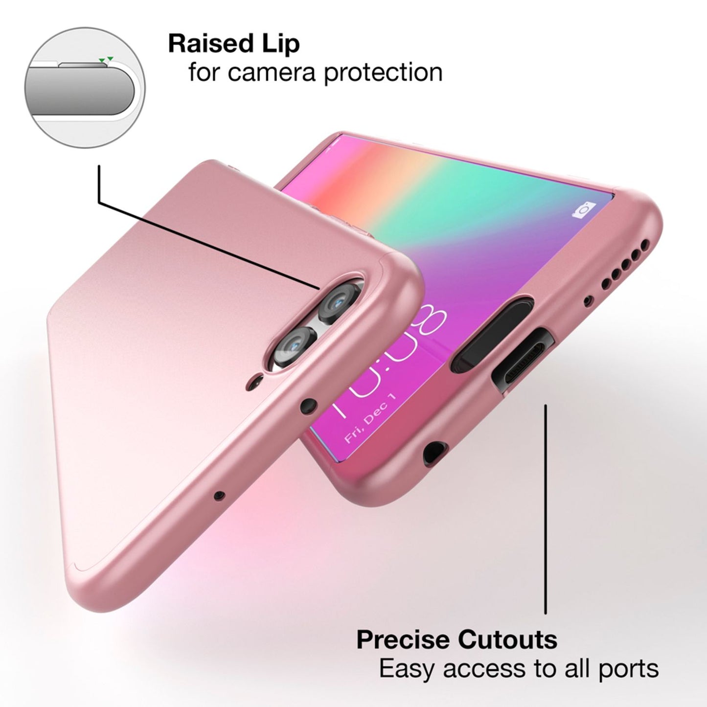 Husă de telefon Huawei Honor View 10 cu acoperire la 360° și protecție pentru ecran de la NALIA