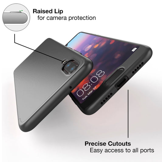 Husă Huawei P20 cu protecție completă la 360 de grade - Ramă spate subțire cu bara de protecție