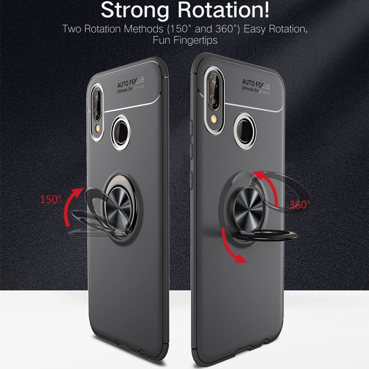 NALIA Ring Hülle für Huawei P20 Lite, Schutz Cover magnetisch Silikon Handy Case