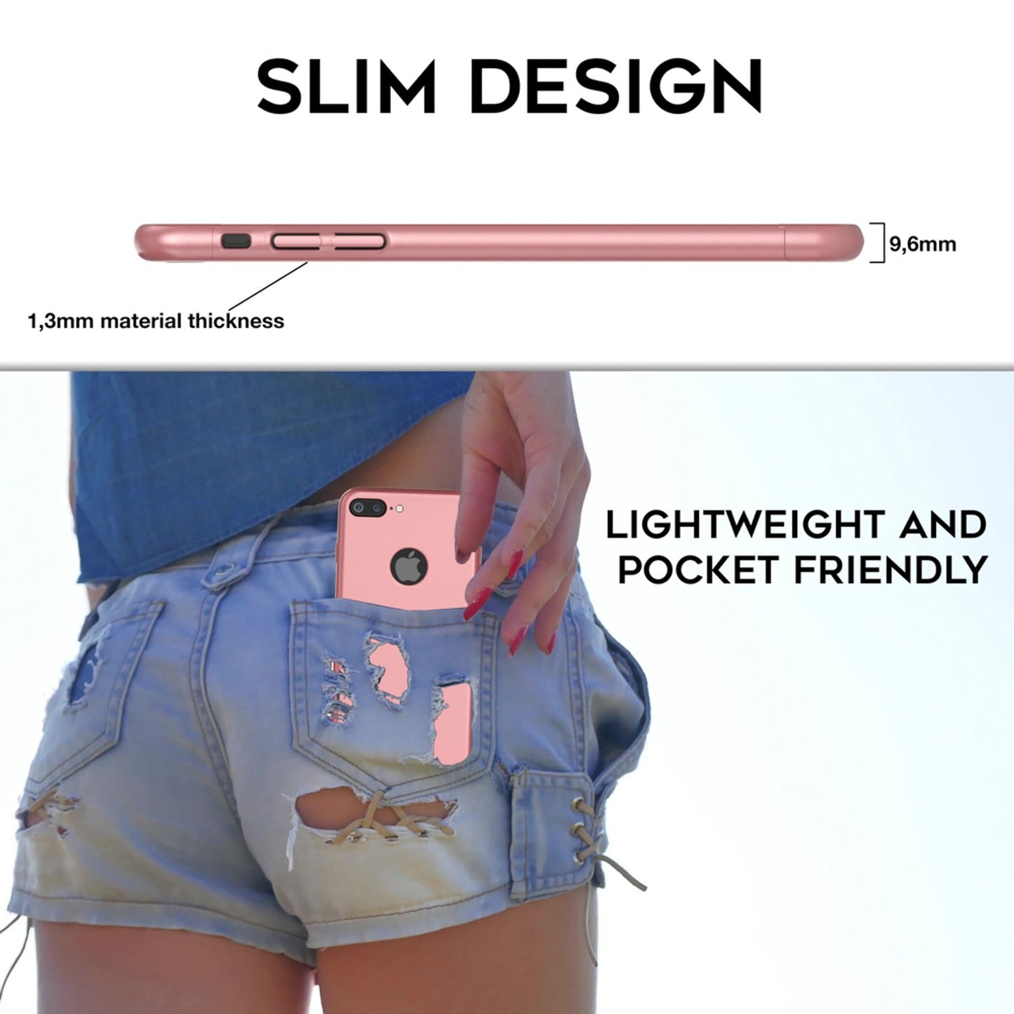 NALIA iPhone 7 Plus 360 Grad Hülle Premium Vollschutz - Glasfront Glasrückseite Dünn