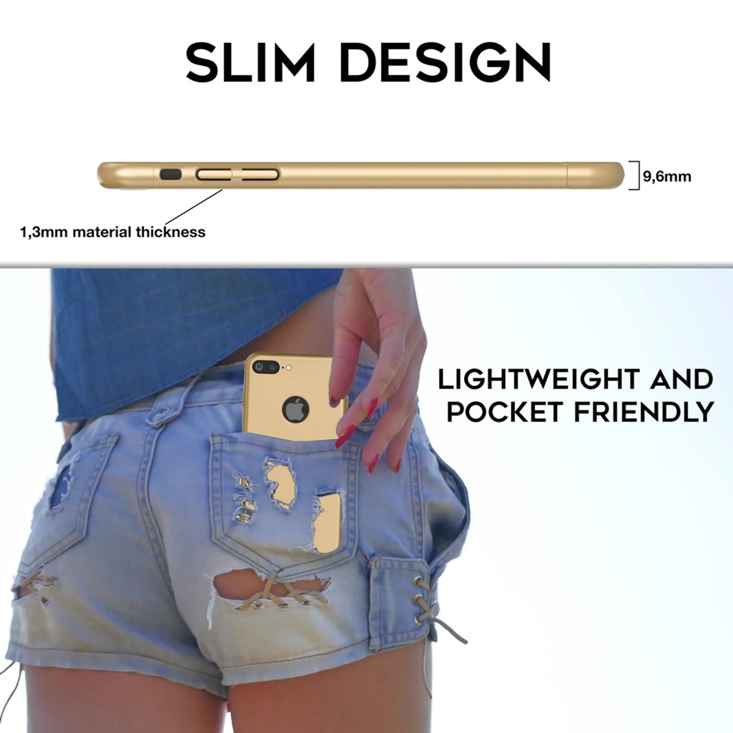 NALIA iPhone 7 Plus 360 Grad Hülle Premium Vollschutz - Glasfront Glasrückseite Dünn