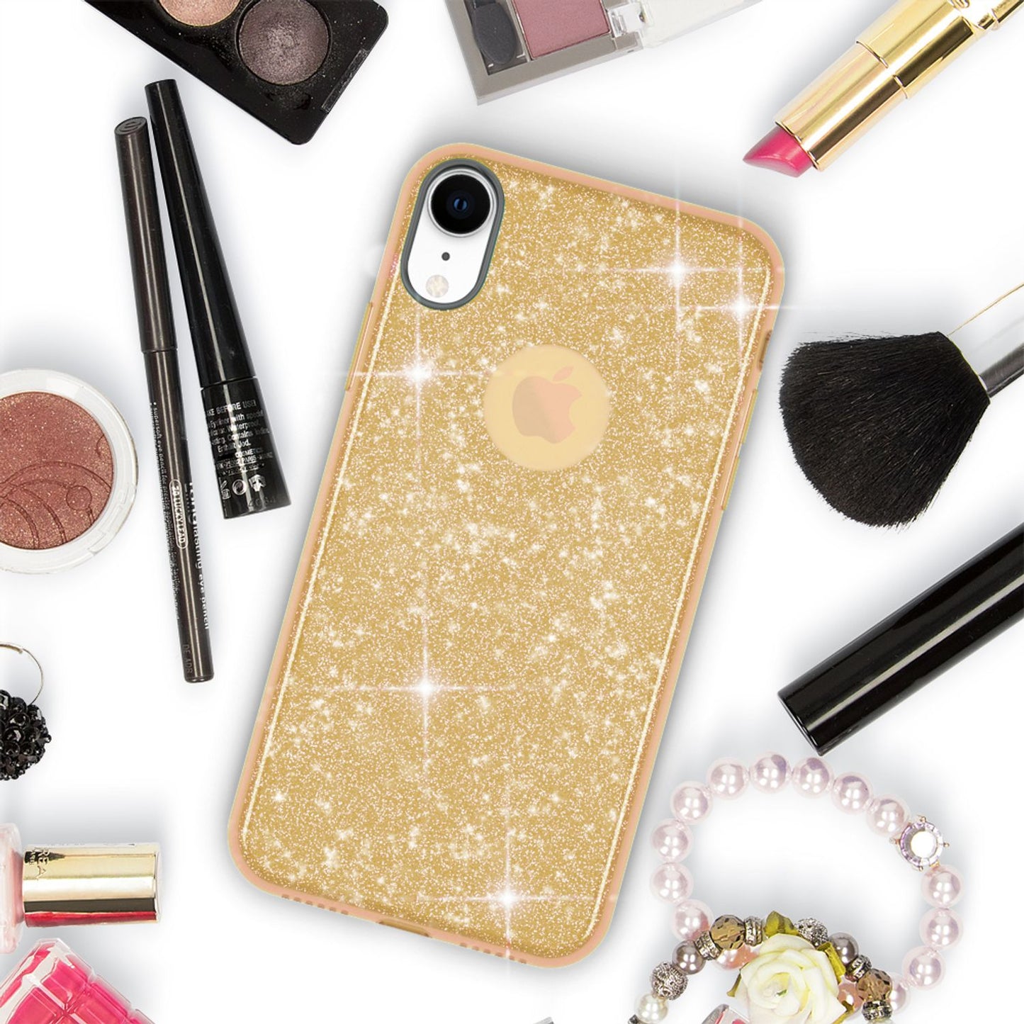 NALIA Hülle IPhone XR Glitzer Ultra-Slim Silikon-Case Back-Cover - Kapazität 0,7 mm Größe 144 x 70 mm