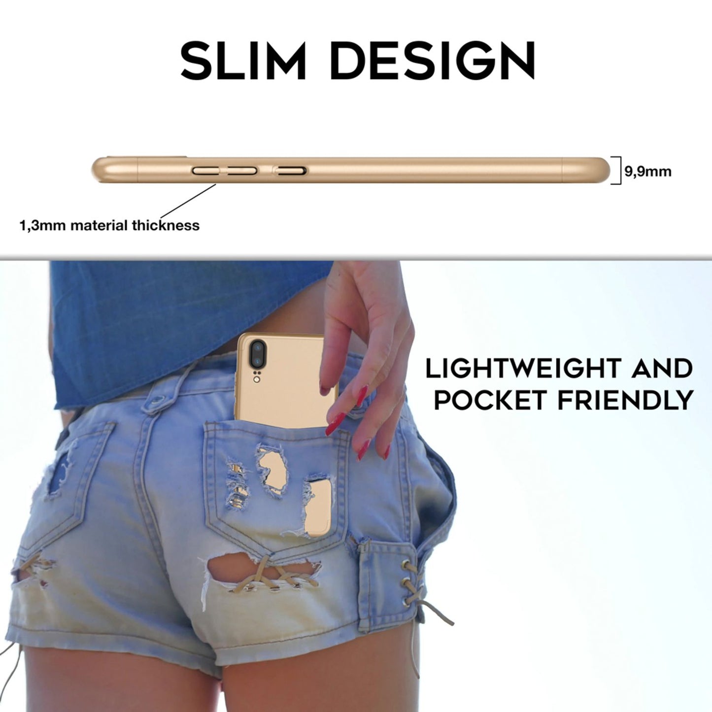 Husă Huawei P20 cu protecție completă la 360 de grade - Ramă spate subțire cu bara de protecție