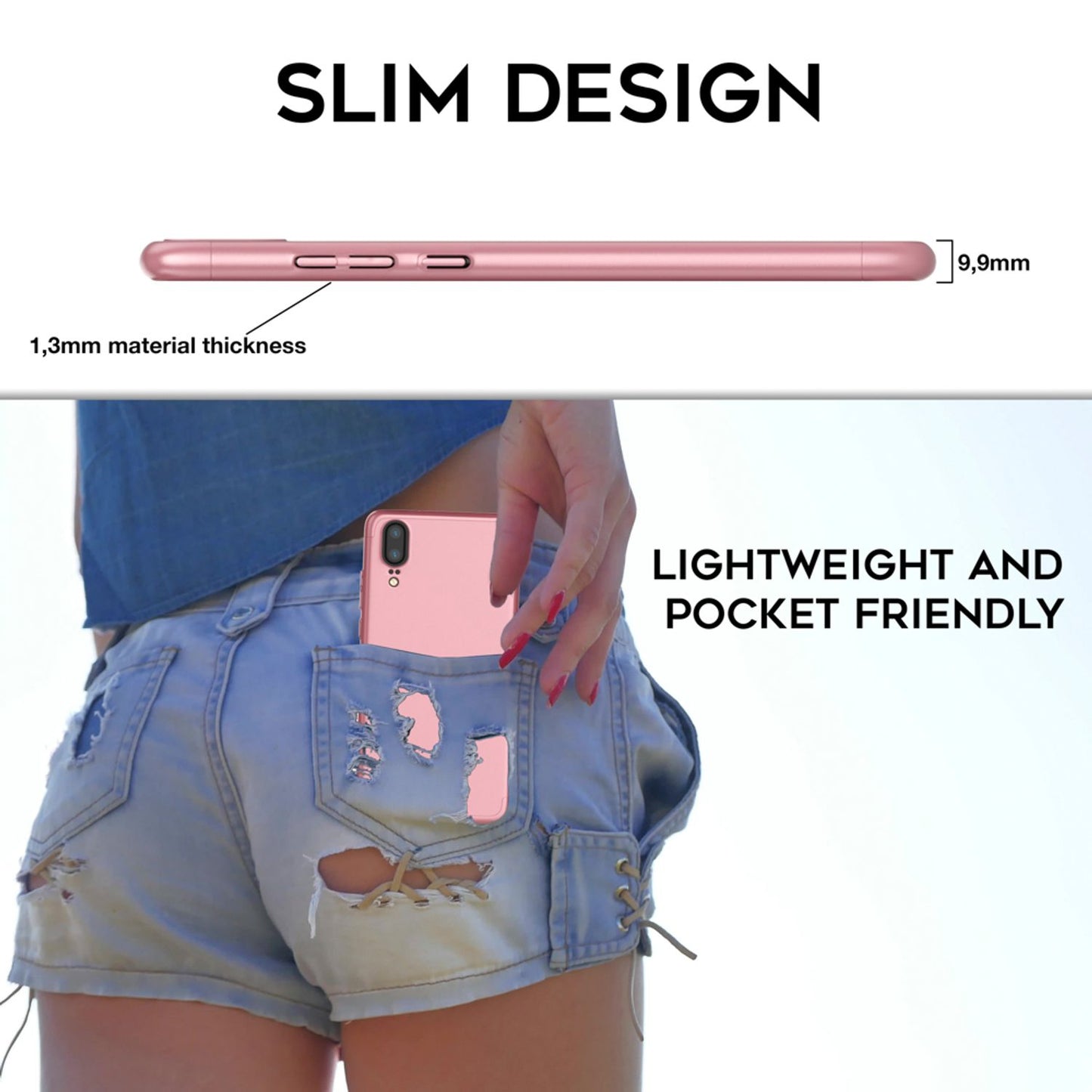 Husă Huawei P20 cu protecție completă la 360 de grade - Ramă spate subțire cu bara de protecție