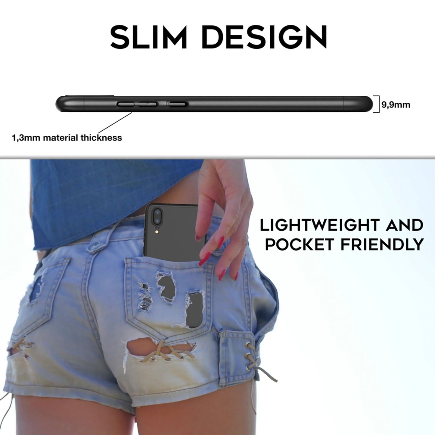 Husă Huawei P20 cu protecție completă la 360 de grade - Ramă spate subțire cu bara de protecție