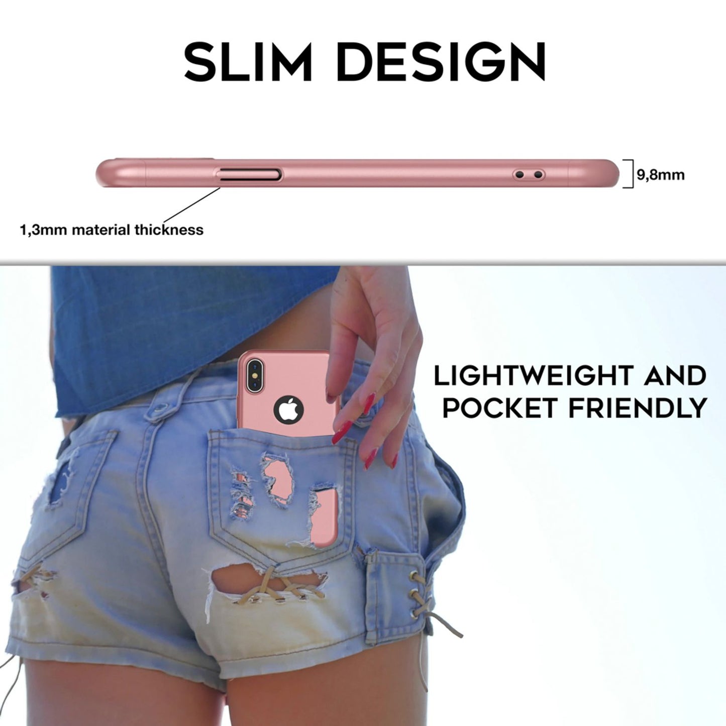 NALIA 360 Grad Hülle - Rundum Schutz Displayschutz Front Hinten Passgenau iPhone X XS