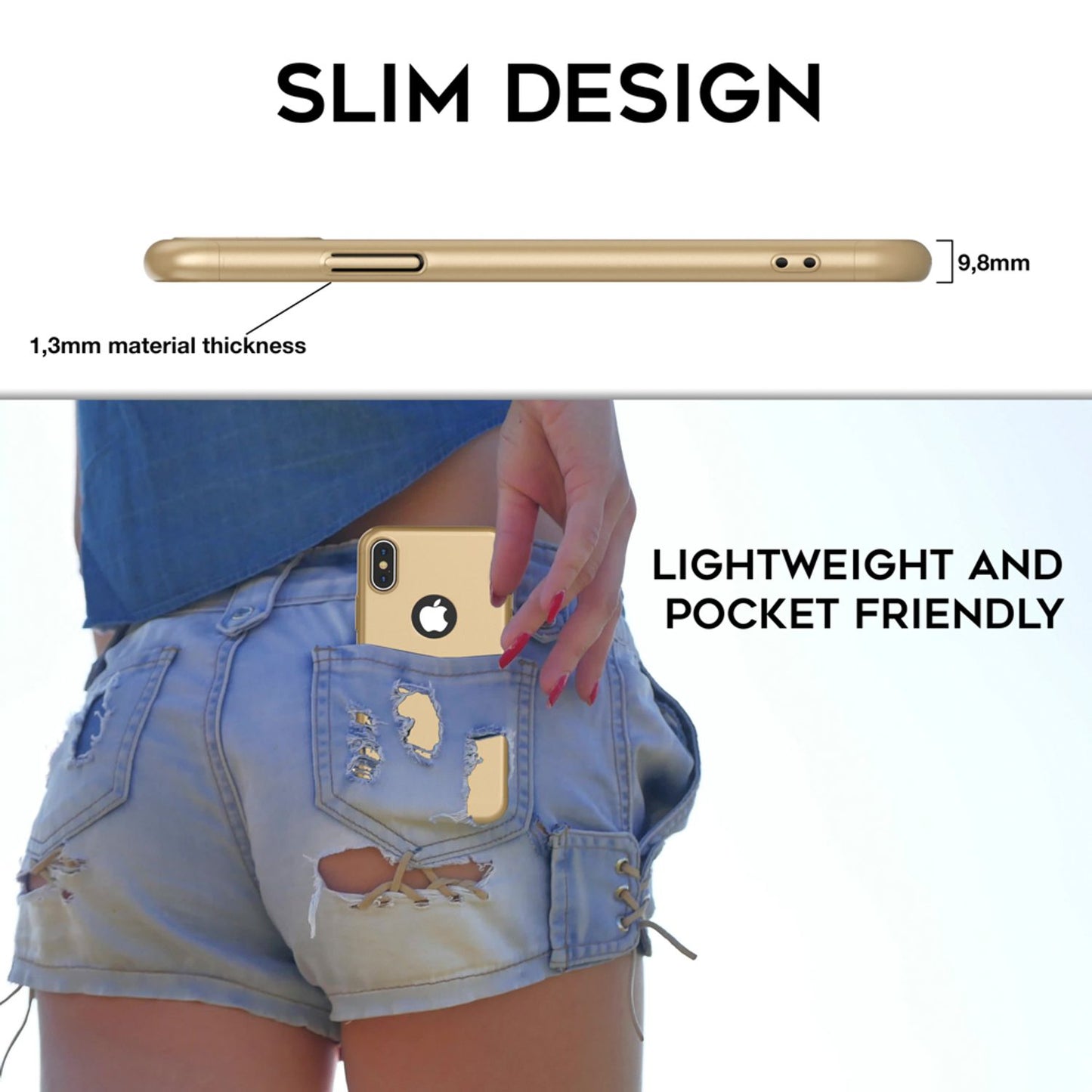 NALIA 360 Grad Hülle - Rundum Schutz Displayschutz Front Hinten Passgenau iPhone X XS