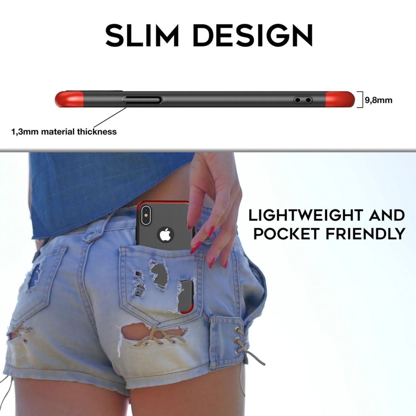 NALIA 360 Grad Hülle - Rundum Schutz Displayschutz Front Hinten Passgenau iPhone X XS