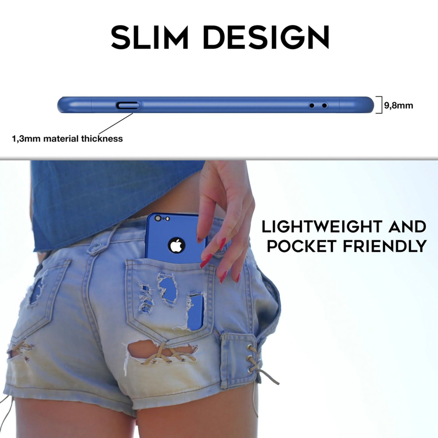 NALIA IPhone 6 Plus Hülle Rundum Schutz Premium - 360 Grad Glas Front Rückseite Dünn