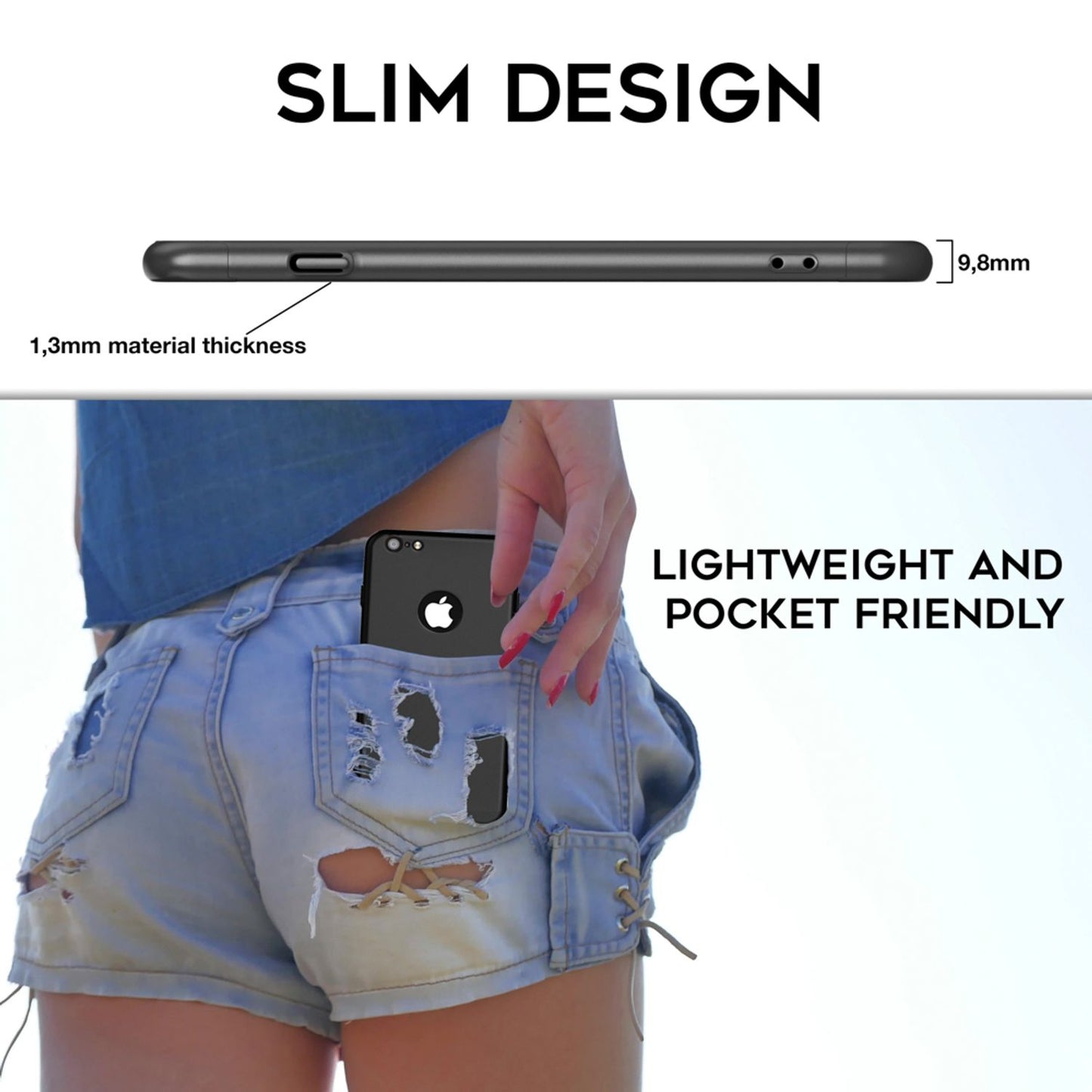 NALIA IPhone 6 Plus Hülle Rundum Schutz Premium - 360 Grad Glas Front Rückseite Dünn