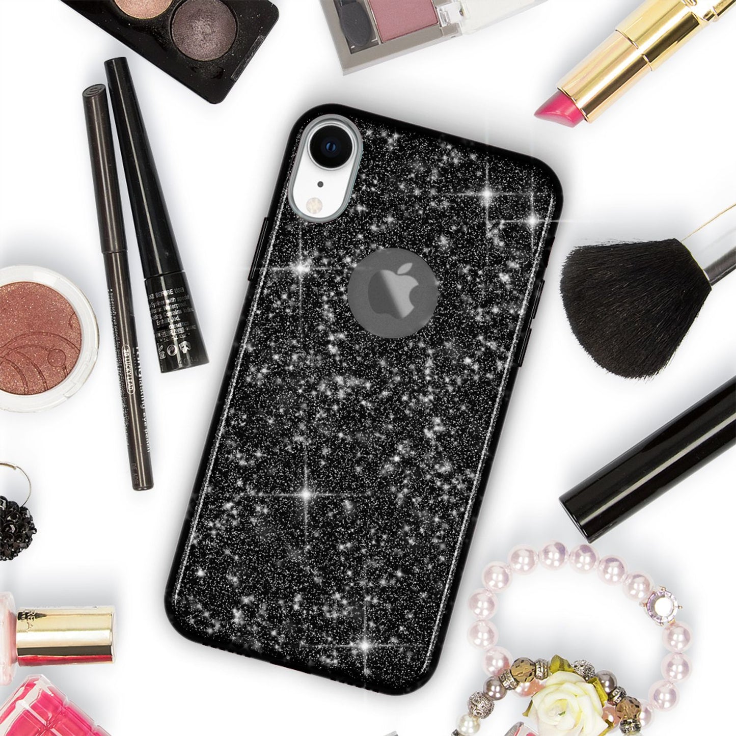 NALIA Hülle IPhone XR Glitzer Ultra-Slim Silikon-Case Back-Cover - Kapazität 0,7 mm Größe 144 x 70 mm