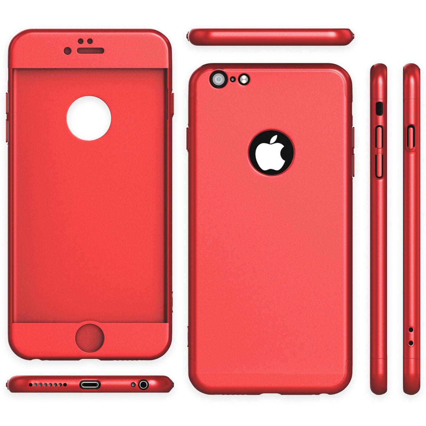 NALIA 360 Grad Hülle Rundumschutz - iPhone 6/6S Glasfront Dünn