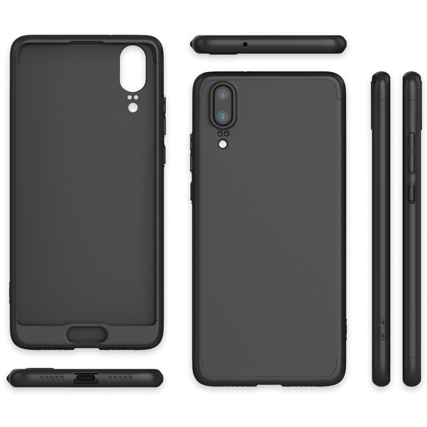 Husă Huawei P20 cu protecție completă la 360 de grade - Ramă spate subțire cu bara de protecție
