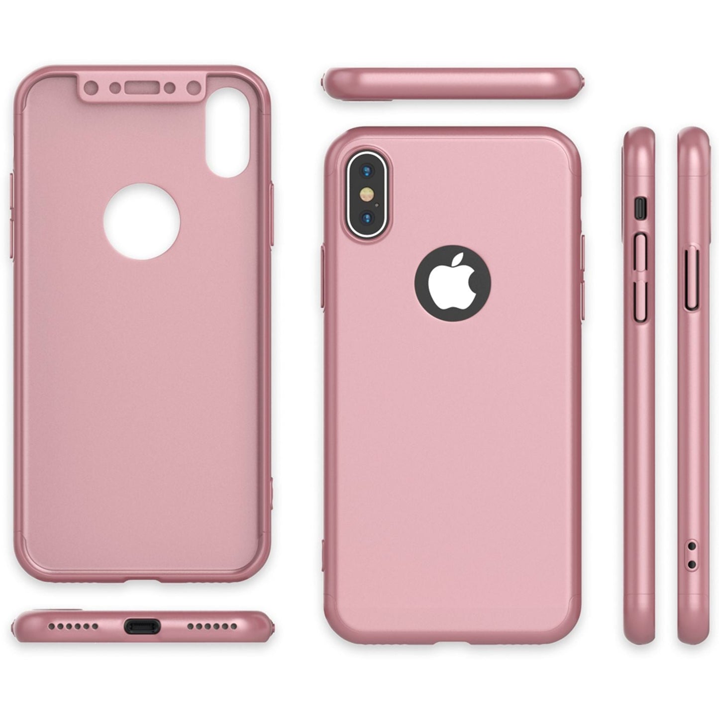 NALIA 360 Grad Hülle - Rundum Schutz Displayschutz Front Hinten Passgenau iPhone X XS