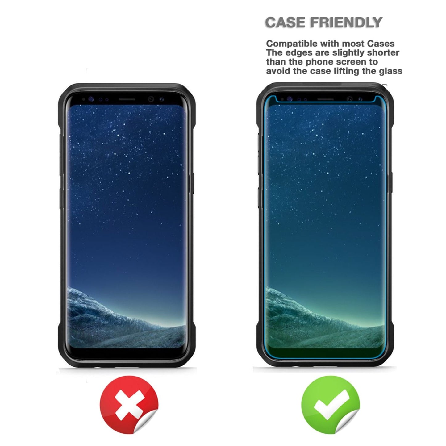 NALIA Schutzglas für Samsung Galaxy S8 Plus, 9H Full Cover Displayschutz Glass