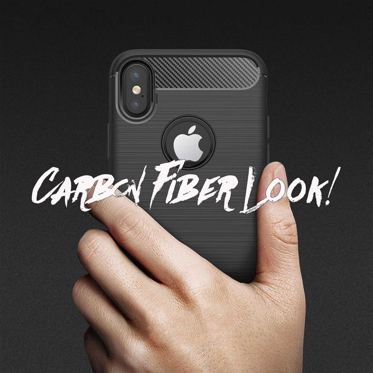 NALIA Handyhülle für Apple iPhone XS Max Hülle, Karbon Stylische Handyhülle