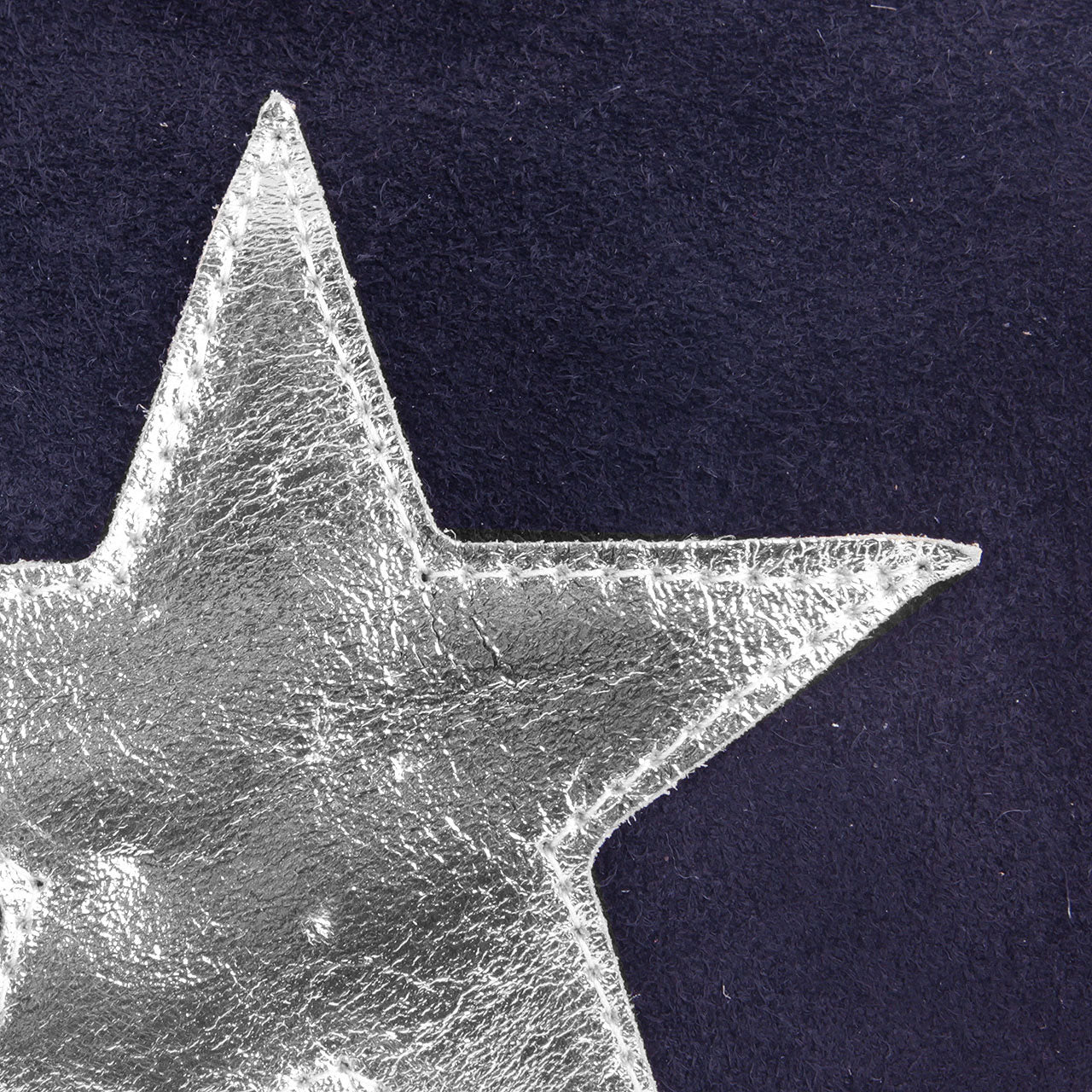 Leder Clutch Stern Dunkelblau Silber