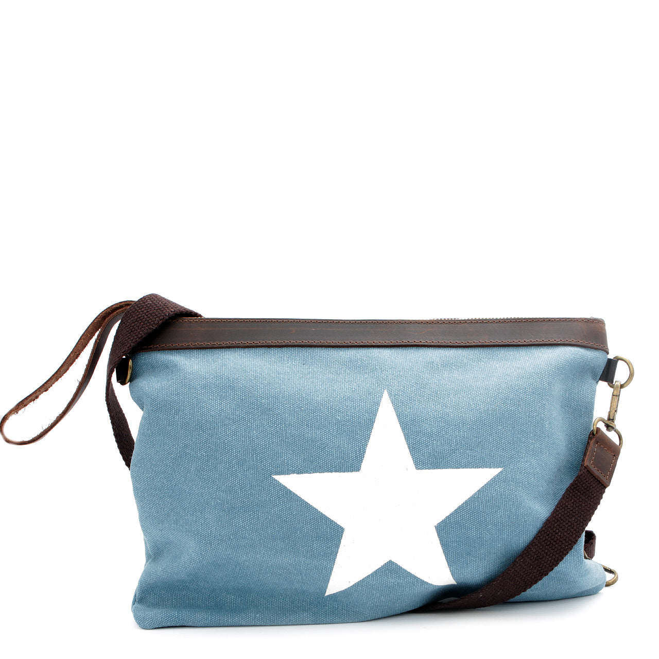 Große Clucht Umhänge Tasche mit Stern Blau