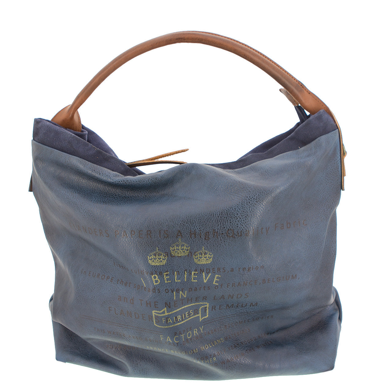 Vintage Tasche mit 3 Kronen Blau