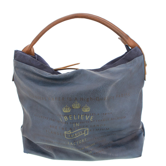 Vintage Tasche mit 3 Kronen Blau