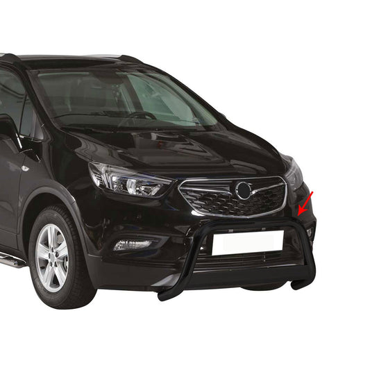 Bară de protecție/buton față pentru Opel Mokka X 2016-2019 ø63mm oțel negru