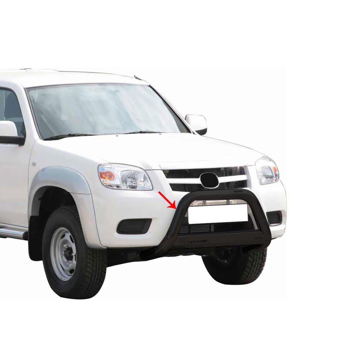 Bară de protecție/buton față pentru Mazda BT-50 2009-2012 ø63mm oțel negru protecție