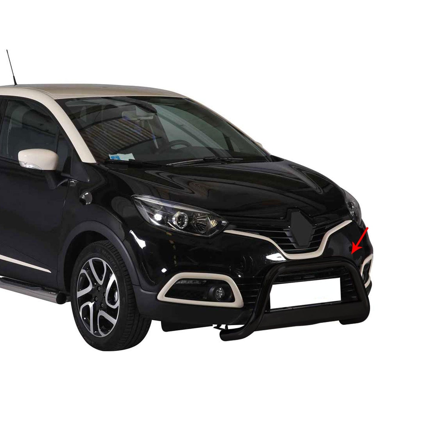Bară de protecție/buton față pentru Renault Captur 2013-2017, ø63mm, oțel, negru