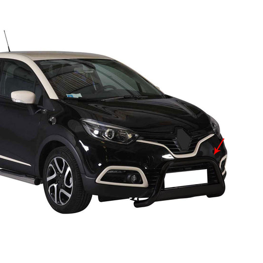 Bară de protecție/buton față pentru Renault Captur 2013-2017, ø63mm, oțel, negru