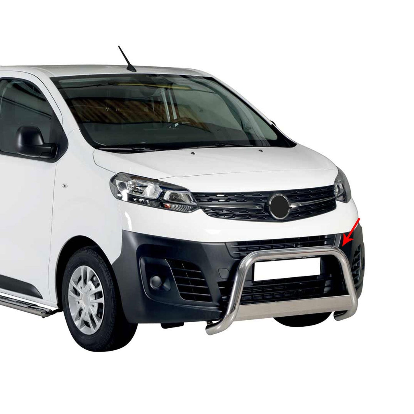 Edelstahl Frontbügel Frontschutzbügel für Opel Vivaro 2019-2021 Grau Ø 63 mm