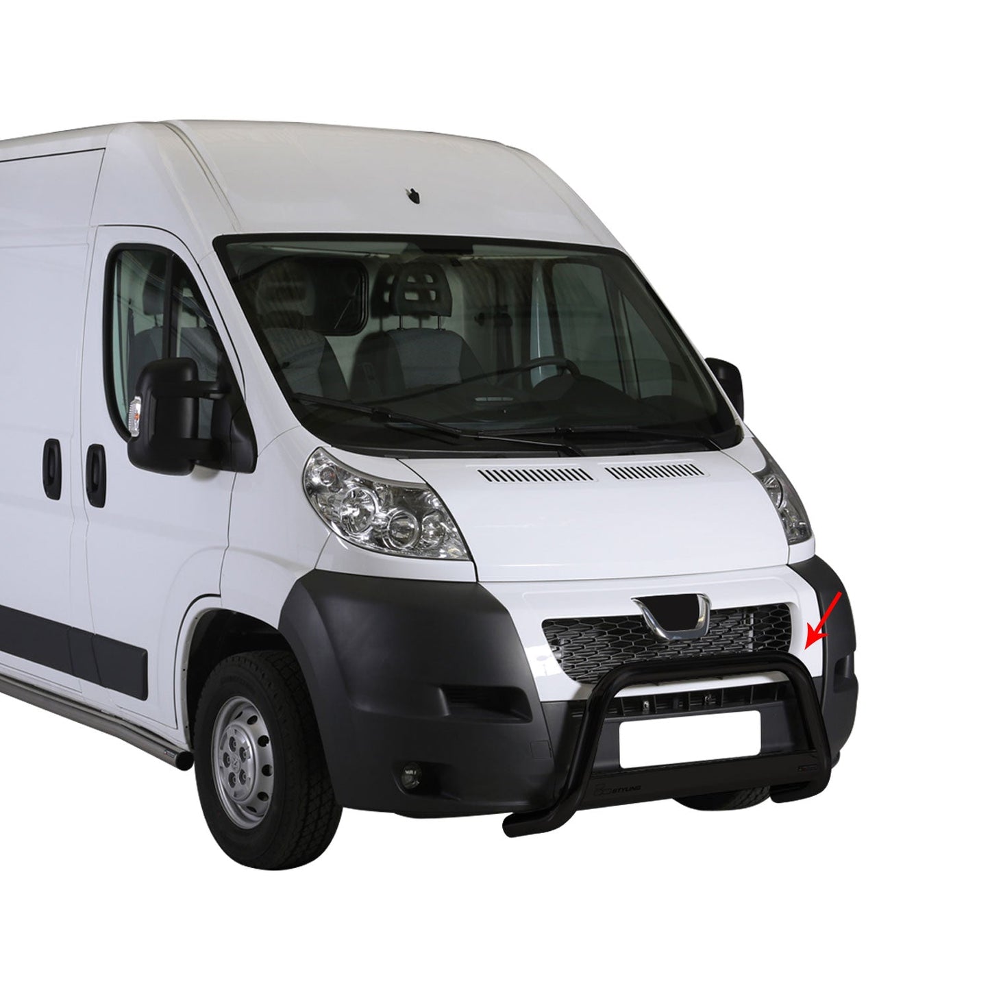 Bară de protecție/buton față pentru Peugeot Boxer 2006-2013, ø63mm, oțel, negru