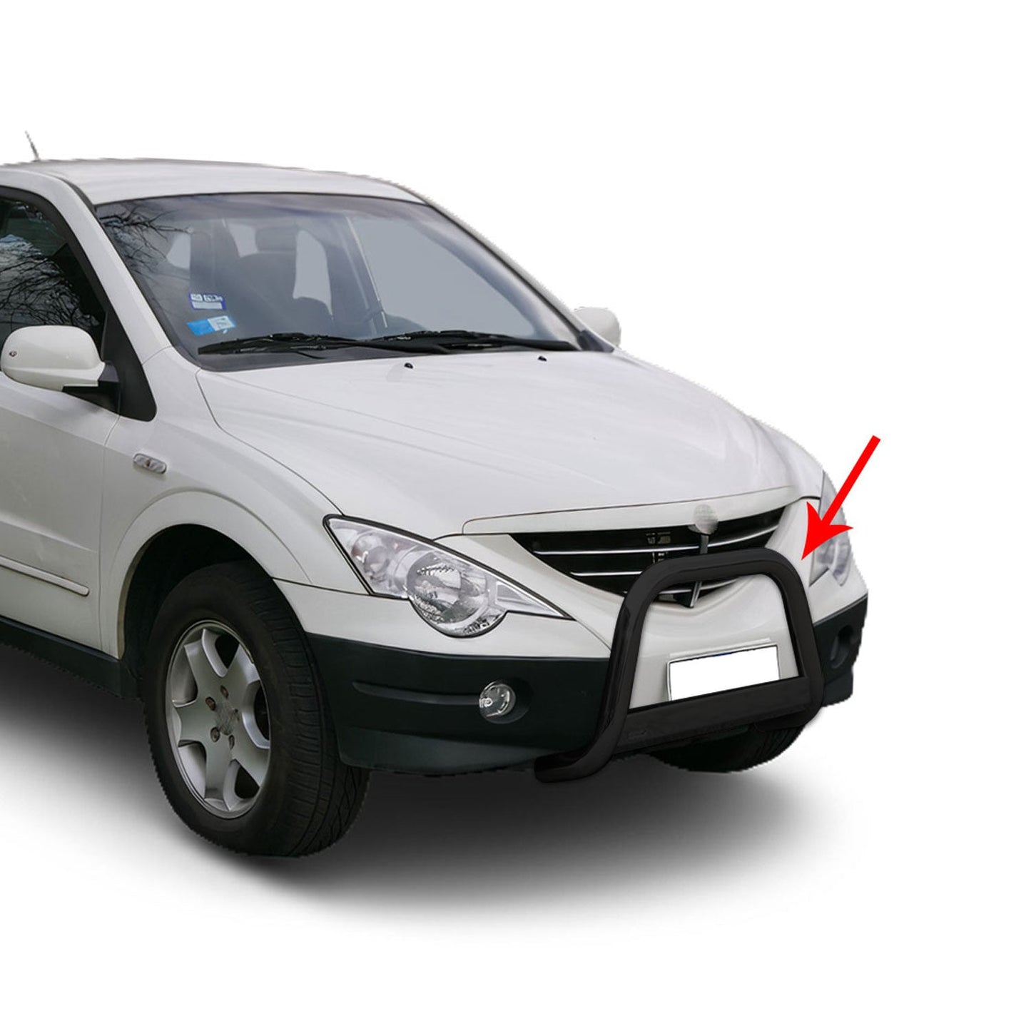 Bară de protecție/buton față pentru Ssangyong Actyon 2006-2012, ø63mm, oțel, negru
