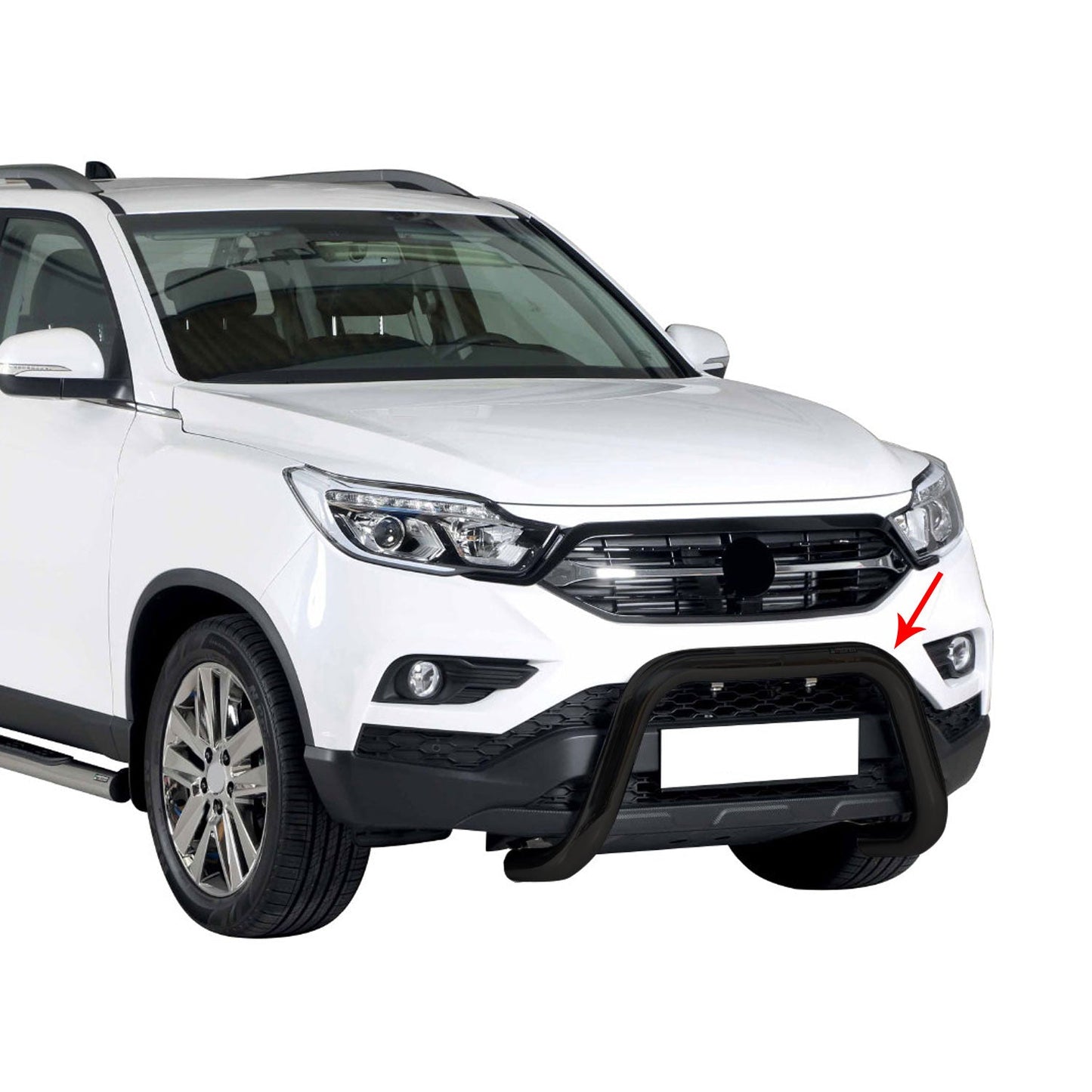 Frontbügel Frontschutzbügel für Ssangyong Musso 2018-2025 ø76mm Stahl Schwarz