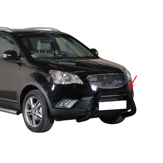 Bară de protecție/buton față pentru Ssangyong Korando 2011-2019 ø76mm oțel negru