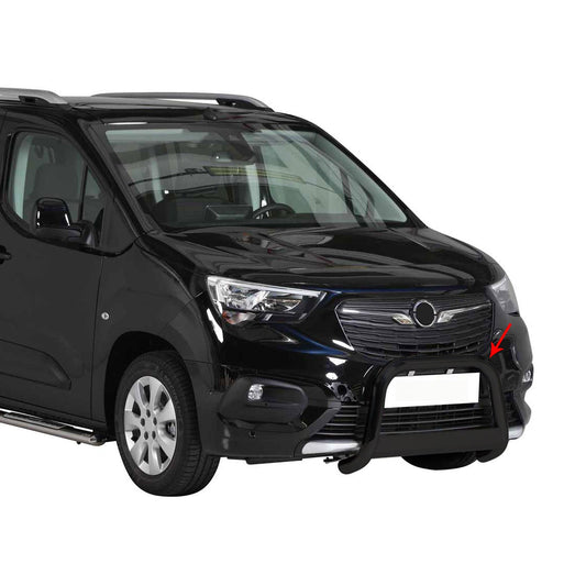 Bară de protecție/buton față pentru Opel Combo 2018-2025 ø63mm oțel negru protecție