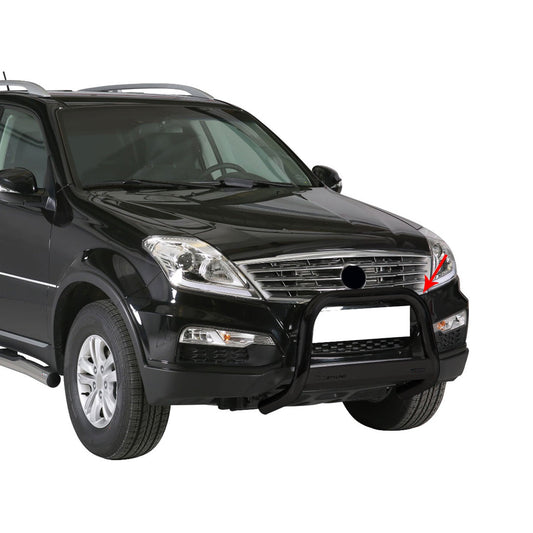 Bară de protecție/buton față pentru Ssangyong Rexton W 2013-2017 ø63mm oțel negru