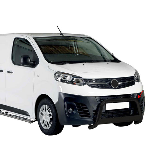 Bară de protecție/buton față pentru Opel Vivaro 2019-2025, ø63mm, oțel, negru, protecție