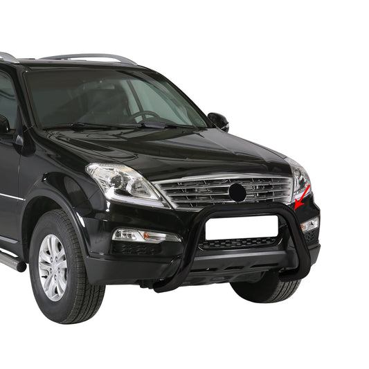 Frontbügel Frontschutzbügel für Ssangyong Rexton W 2013-2017 ø76mm Stahl Schwarz
